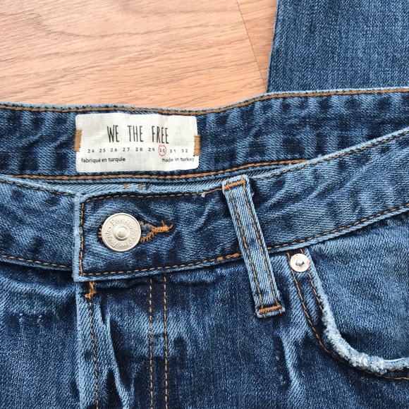NWT Free people distressed raw hem boyfriend jeans - Picture 5 of 8